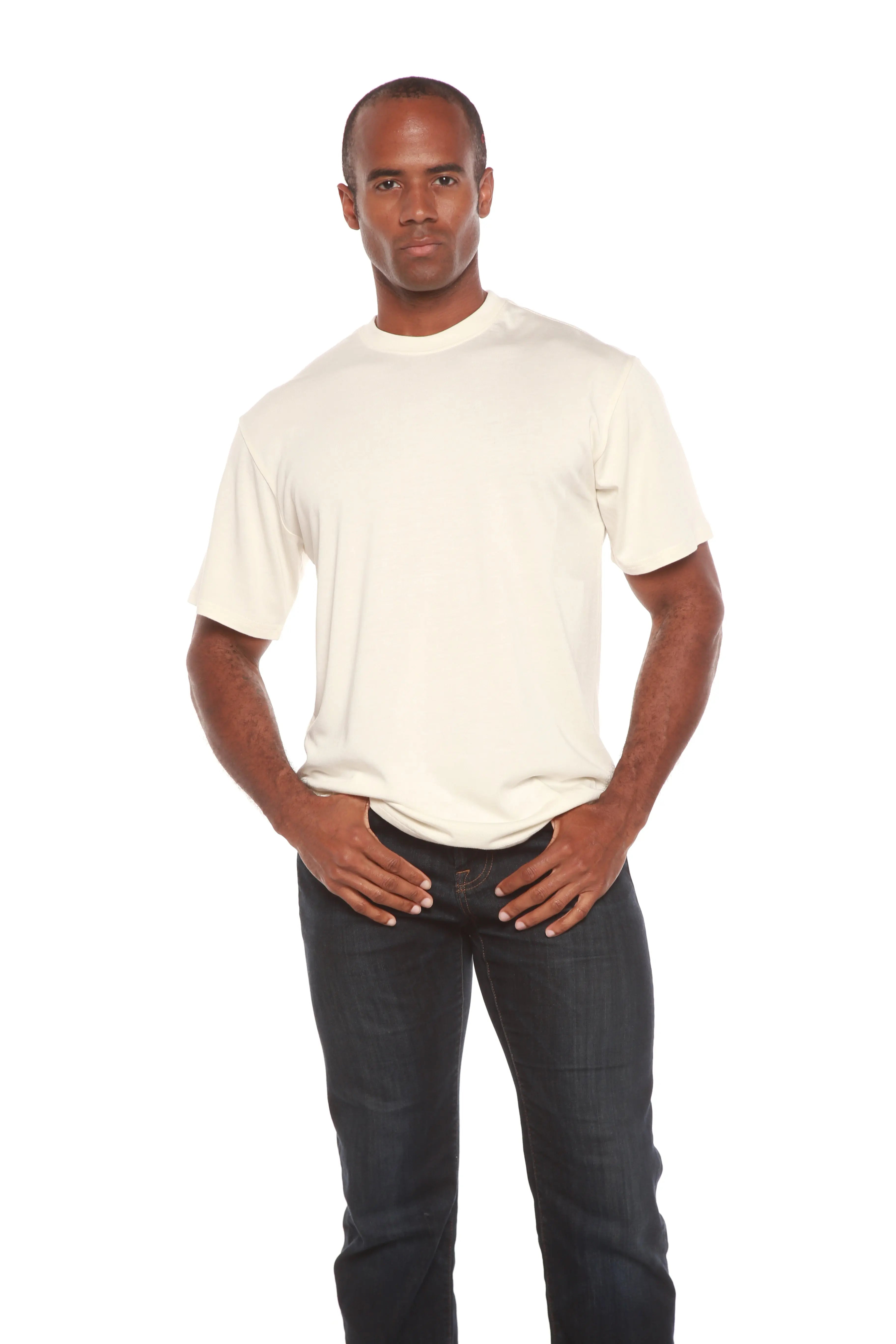The Original Men's Bamboo Viscose/Organic Cotton Short Sleeve T-Shirt - Classic Cut Spun Bamboo