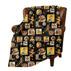 Vintage Cowgirl Collage Micro Fleece Throw Blanket 60" x 80" Made in America Baha Ranch Western Wear