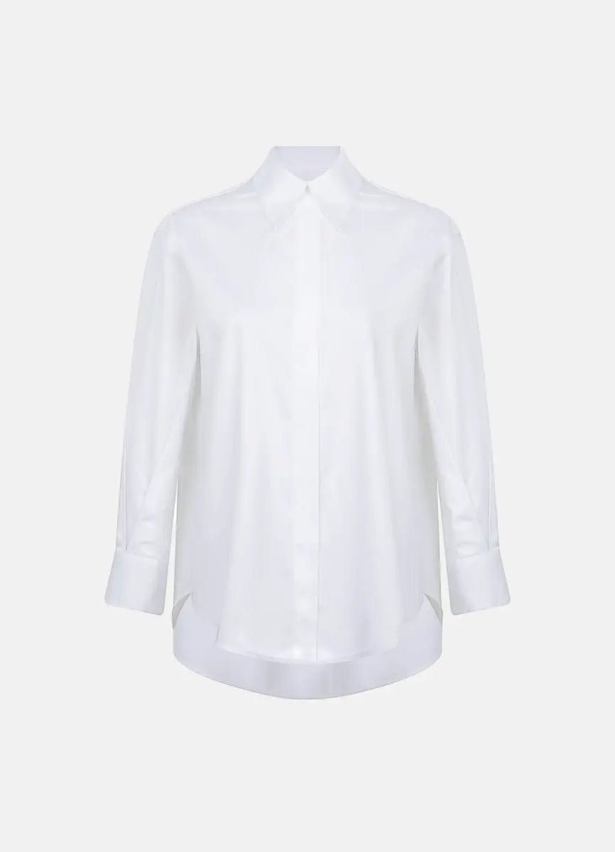 Seconda Oversized White Cotton Business Shirt ETNA